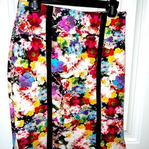 Floral pencil skirt